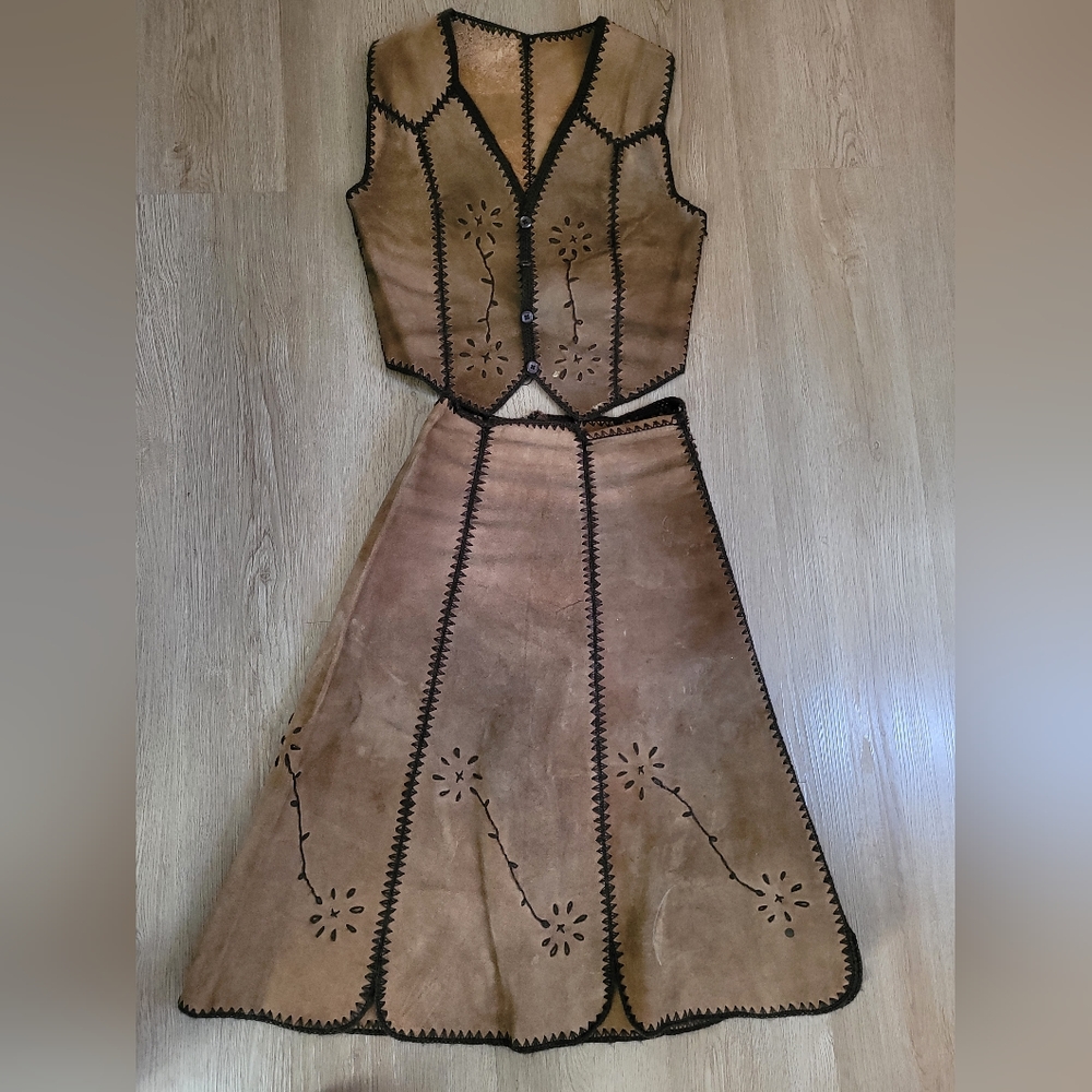 women's leather dress  vitange